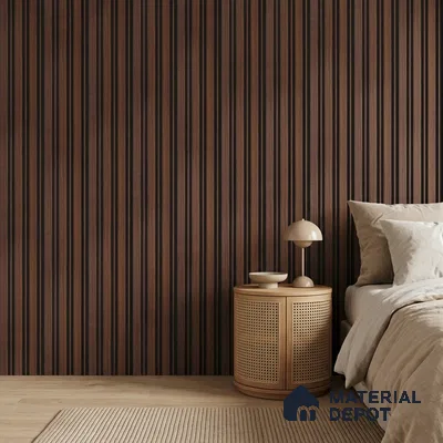 Wooden Look PN 05551 8 ft x 6 inch Charcoal Panel - 7 mm | Suitable for Feature Wall, TV Unit & Living Room | Width is Subjected to 5% Variation