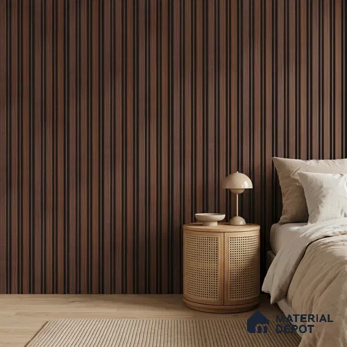 Wooden Look PN 05551 8 ft x 6 inch Charcoal Panel - 7 mm | Suitable for Feature Wall, TV Unit & Living Room | Width is Subjected to 5% Variation