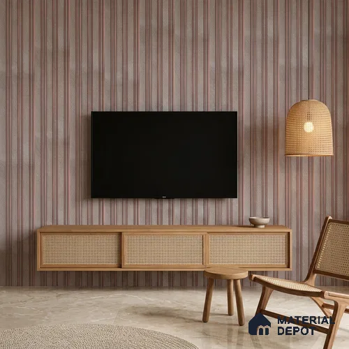 Pebble Grey Fabric Look PN 05552 8 ft x 6 inch Charcoal Panel - 7 mm | Suitable for Feature Wall, TV Unit & Living Room | Width is Subjected to 5% Variation