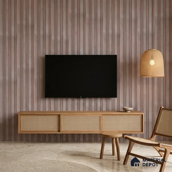 Pebble Grey Fabric Look PN 05552 8 ft x 6 inch Charcoal Panel - 7 mm | Suitable for Feature Wall, TV Unit & Living Room | Width is Subjected to 5% Variation