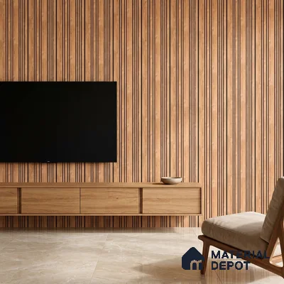 Wooden Look PN 05557 9.5 ft x 12 inch Charcoal Panel - 6 mm | Suitable for Feature Wall, TV Unit & Living Room | Width is Subjected to 5% Variation
