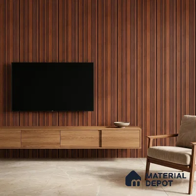 Wooden Look PN 05559 9.5 ft x 12 inch Charcoal Panel - 6 mm | Suitable for Feature Wall, TV Unit & Living Room | Width is Subjected to 5% Variation