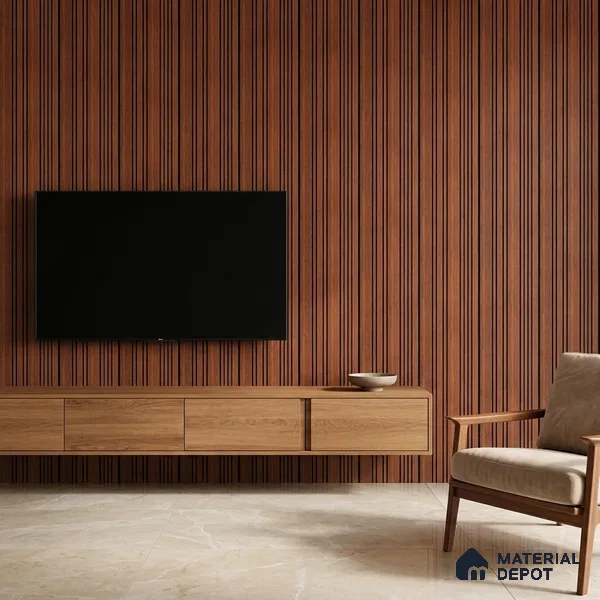 Wooden Look PN 05559 9.5 ft x 12 inch Charcoal Panel - 6 mm | Suitable for Feature Wall, TV Unit & Living Room | Width is Subjected to 5% Variation