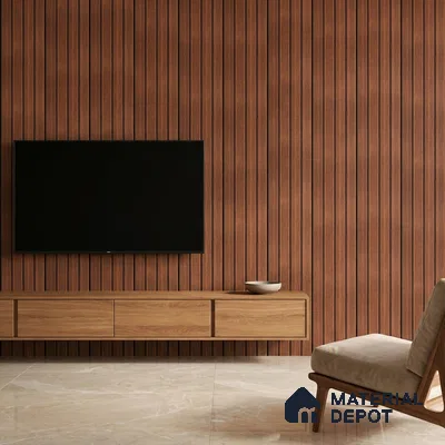 Wooden Look PN 05561 9.5 ft x 12 inch Charcoal Panel - 6 mm | Suitable for Feature Wall, TV Unit & Living Room | Width is Subjected to 5% Variation
