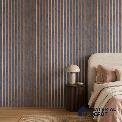 Dark Grey Stone Look PN 05635 8 ft x 6 inch Charcoal Panel - 7 mm | Suitable for Feature Wall, TV Unit & Living Room | Width is Subjected to 5% Variation