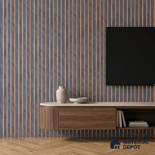 Dark Grey Stone Look PN 05635 8 ft x 6 inch Charcoal Panel - 7 mm | Suitable for Feature Wall, TV Unit & Living Room | Width is Subjected to 5% Variation