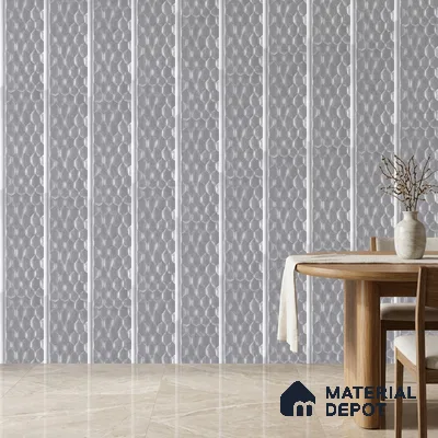 Cloud Grey Metallic Look PN 06073 9.5 ft x 4.7 inch Charcoal Panel - 7 mm | Suitable for Feature Wall, TV Unit & Living Room | Width is Subjected to 5% Variation