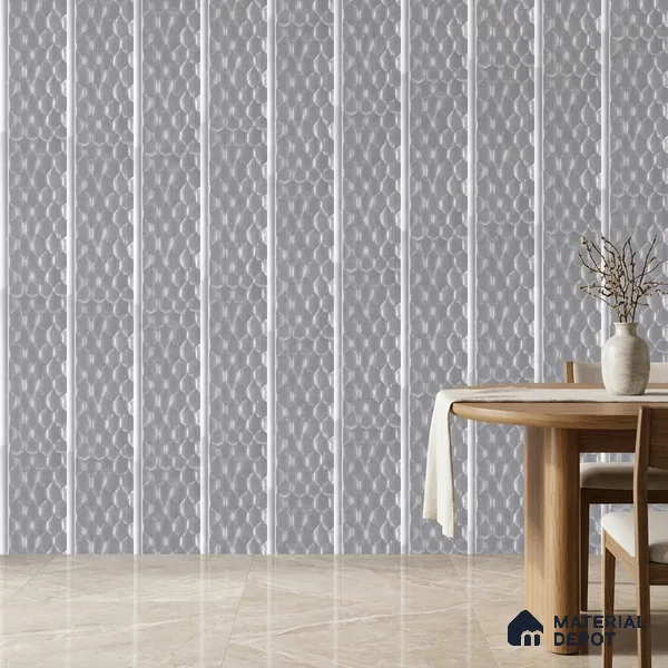 Cloud Grey Metallic Look PN 06073 9.5 ft x 4.7 inch Charcoal Panel - 7 mm | Suitable for Feature Wall, TV Unit & Living Room | Width is Subjected to 5% Variation