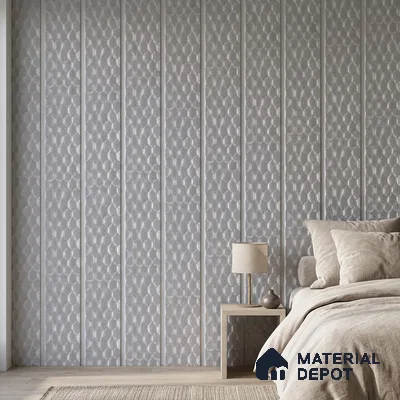 Cloud Grey Metallic Look PN 06073 9.5 ft x 4.7 inch Charcoal Panel - 7 mm | Suitable for Feature Wall, TV Unit & Living Room | Width is Subjected to 5% Variation