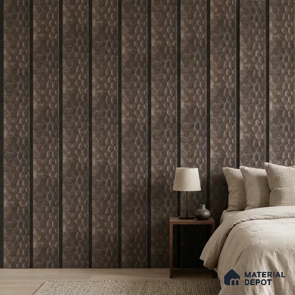 Cappucino Brown Metallic Look PN 06074 9.5 ft x 4.7 inch Charcoal Panel - 7 mm | Suitable for Feature Wall, TV Unit & Living Room | Width is Subjected to 5% Variation