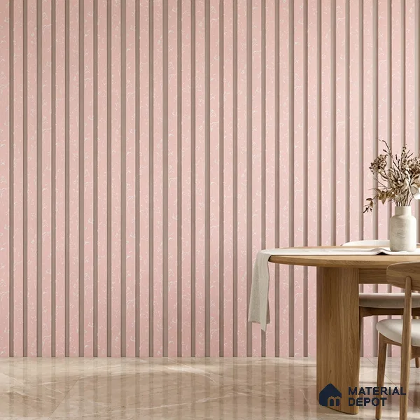 Baby Pink Luxury Look PN 06077 9.5 ft x 4.6 inch Charcoal Panel - 8 mm | Suitable for Feature Wall, TV Unit & Living Room | Width is Subjected to 5% Variation