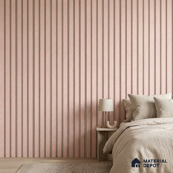 Baby Pink Luxury Look PN 06077 9.5 ft x 4.6 inch Charcoal Panel - 8 mm | Suitable for Feature Wall, TV Unit & Living Room | Width is Subjected to 5% Variation