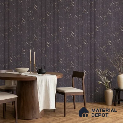 Graphite Grey Marble Look PN 06085 9.5 ft x 4.6 inch Charcoal Panel - 8 mm | Suitable for Feature Wall, TV Unit & Living Room | Width is Subjected to 5% Variation