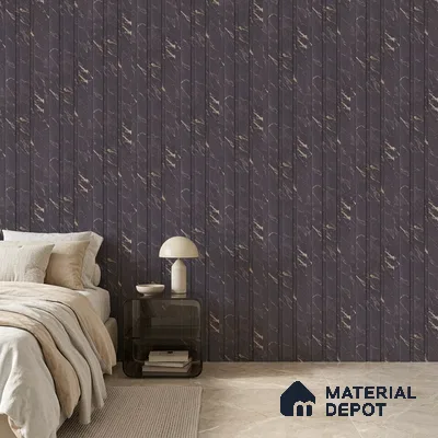 Graphite Grey Marble Look PN 06085 9.5 ft x 4.6 inch Charcoal Panel - 8 mm | Suitable for Feature Wall, TV Unit & Living Room | Width is Subjected to 5% Variation