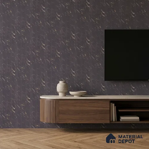 Graphite Grey Marble Look PN 06085 9.5 ft x 4.6 inch Charcoal Panel - 8 mm | Suitable for Feature Wall, TV Unit & Living Room | Width is Subjected to 5% Variation