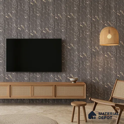 Mid Grey Marble Look PN 06087 9.5 ft x 4.6 inch Charcoal Panel - 8 mm | Suitable for Feature Wall, TV Unit & Living Room | Width is Subjected to 5% Variation