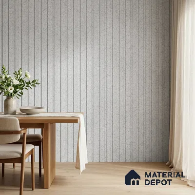 Light Grey Cement Look PN 06088 9.5 ft x 4.6 inch Charcoal Panel - 8 mm | Suitable for Feature Wall, TV Unit & Living Room | Width is Subjected to 5% Variation