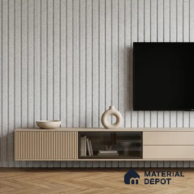 Light Grey Cement Look PN 06088 9.5 ft x 4.6 inch Charcoal Panel - 8 mm | Suitable for Feature Wall, TV Unit & Living Room | Width is Subjected to 5% Variation