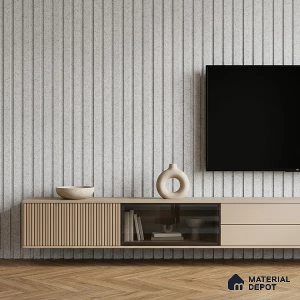 Light Grey Cement Look PN 06088 9.5 ft x 4.6 inch Charcoal Panel - 8 mm | Suitable for Feature Wall, TV Unit & Living Room | Width is Subjected to 5% Variation