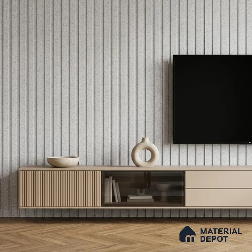 Light Grey Cement Look PN 06088 9.5 ft x 4.6 inch Charcoal Panel - 8 mm | Suitable for Feature Wall, TV Unit & Living Room | Width is Subjected to 5% Variation