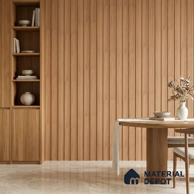 Wooden Look PN 06152 9.5 ft x 4.6 inch Charcoal Panel - 8 mm | Suitable for Feature Wall, TV Unit & Living Room | Width is Subjected to 5% Variation