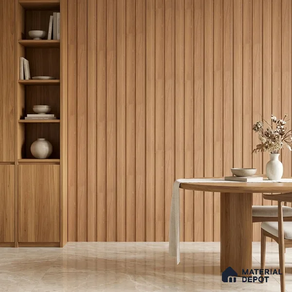 Wooden Look PN 06152 9.5 ft x 4.6 inch Charcoal Panel - 8 mm | Suitable for Feature Wall, TV Unit & Living Room | Width is Subjected to 5% Variation