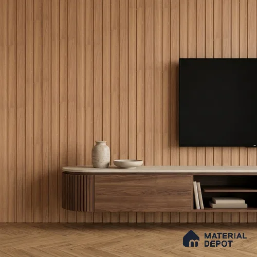 Wooden Look PN 06152 9.5 ft x 4.6 inch Charcoal Panel - 8 mm | Suitable for Feature Wall, TV Unit & Living Room | Width is Subjected to 5% Variation