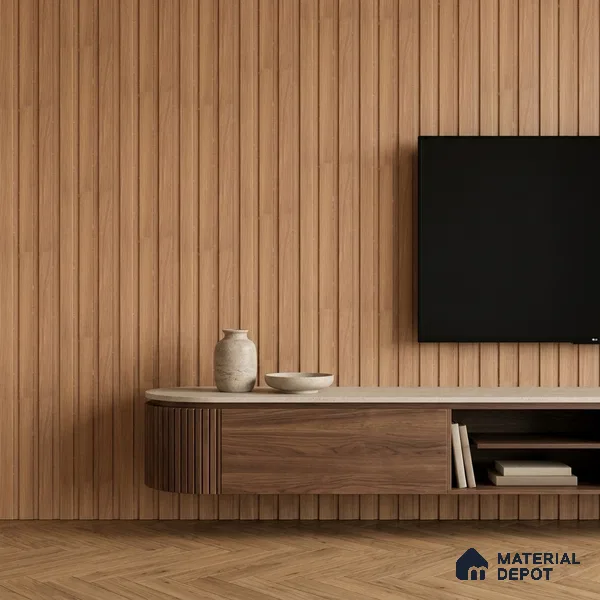 Wooden Look PN 06152 9.5 ft x 4.6 inch Charcoal Panel - 8 mm | Suitable for Feature Wall, TV Unit & Living Room | Width is Subjected to 5% Variation
