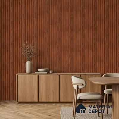 Wooden Look PN 06539 8 ft x 0.4 inch Charcoal Panel - 11 mm | Suitable for TV Unit, Living Room & Bedroom | Width is Subjected to 5% Variation