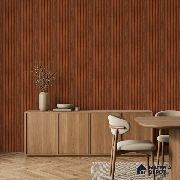 Wooden Look PN 06539 8 ft x 0.4 inch Charcoal Panel - 11 mm | Suitable for TV Unit, Living Room & Bedroom | Width is Subjected to 5% Variation