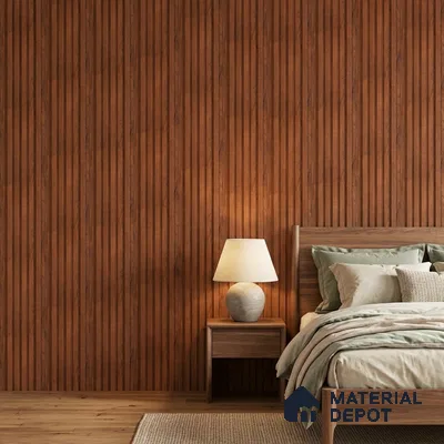 Wooden Look PN 06539 8 ft x 0.4 inch Charcoal Panel - 11 mm | Suitable for TV Unit, Living Room & Bedroom | Width is Subjected to 5% Variation