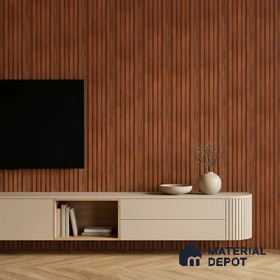 Wooden Look PN 06539 8 ft x 0.4 inch Charcoal Panel - 11 mm | Suitable for TV Unit, Living Room & Bedroom | Width is Subjected to 5% Variation