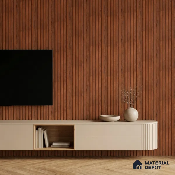 Wooden Look PN 06539 8 ft x 0.4 inch Charcoal Panel - 11 mm | Suitable for TV Unit, Living Room & Bedroom | Width is Subjected to 5% Variation