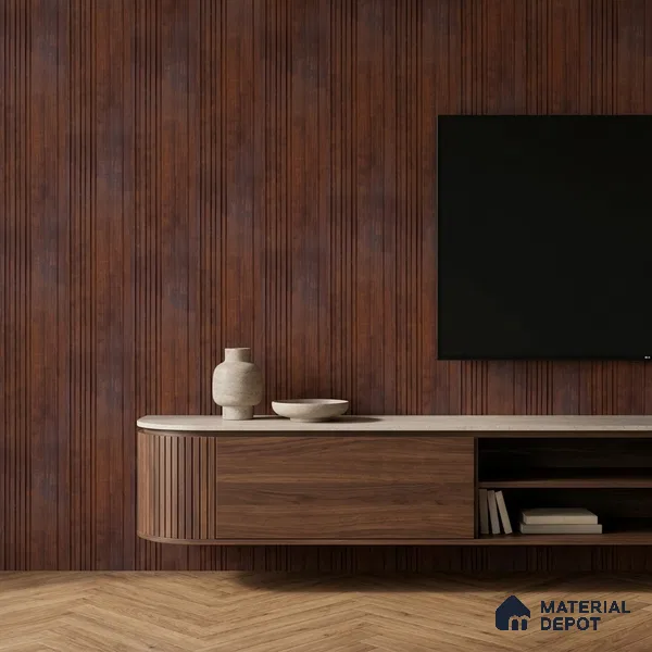 Wooden Look PN 06789 8 ft x 4.9 inch Charcoal Panel - 12 mm | Suitable for Living Room, Bedroom & TV Cabinet | Width is Subjected to 5% Variation