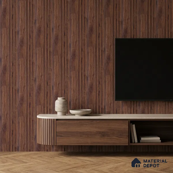 Wooden Look PN 06790 8 ft x 4.9 inch Charcoal Panel - 12 mm | Suitable for Living Room, Bedroom & TV Cabinet | Width is Subjected to 5% Variation