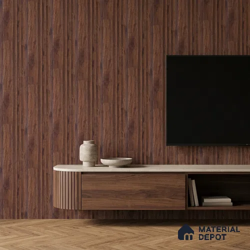 Wooden Look PN 06790 8 ft x 4.9 inch Charcoal Panel - 12 mm | Suitable for Living Room, Bedroom & TV Cabinet | Width is Subjected to 5% Variation