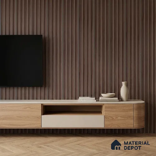 Wooden Look PN 06800 8 ft x 4.9 inch Charcoal Panel - 12 mm | Suitable for Living Room, Bedroom & TV Cabinet | Width is Subjected to 5% Variation