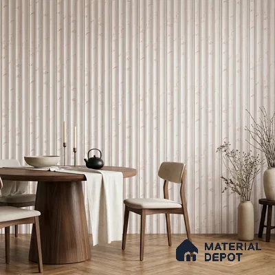 Ivory Beige Marble Look PN 06802 8 ft x 4.9 inch Charcoal Panel - 12 mm | Suitable for Living Room, Bedroom & TV Cabinet | Width is Subjected to 5% Variation