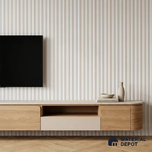 Dove Grey Plain Colour Look PN 06805 8 ft x 4.9 inch Charcoal Panel - 12 mm | Suitable for Living Room, Bedroom & TV Cabinet | Width is Subjected to 5% Variation