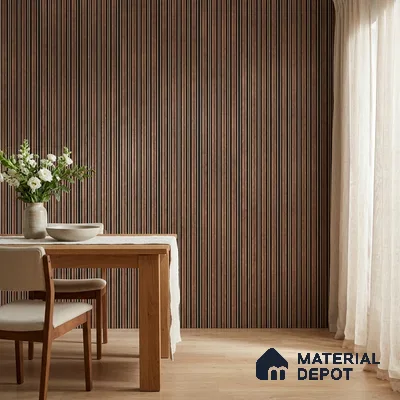 Black Wenge Geometric Look PN 06806 8 ft x 4.9 inch Charcoal Panel - 12 mm | Suitable for Living Room, Bedroom & TV Cabinet | Width is Subjected to 5% Variation