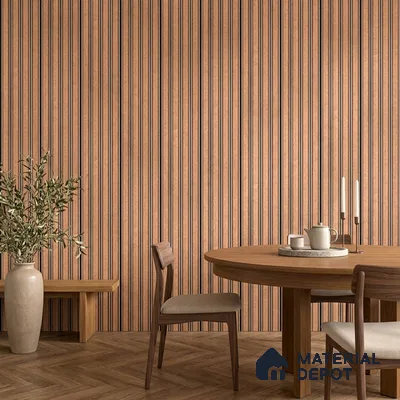 Oak Brown Geometric Look PN 06807 8 ft x 4.9 inch Charcoal Panel - 12 mm | Suitable for Living Room, Bedroom & TV Cabinet | Width is Subjected to 5% Variation
