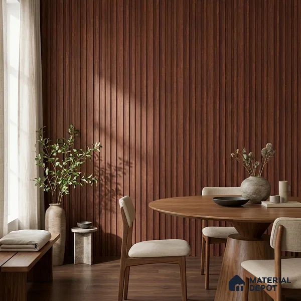 Wooden Look PN 06809 9.2 ft x 4.8 inch Charcoal Panel - 12 mm | Suitable for Living Room, Bedroom & TV Cabinet | Width is Subjected to 5% Variation