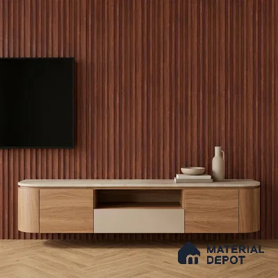 Wooden Look PN 06809 9.2 ft x 4.8 inch Charcoal Panel - 12 mm | Suitable for Living Room, Bedroom & TV Cabinet | Width is Subjected to 5% Variation