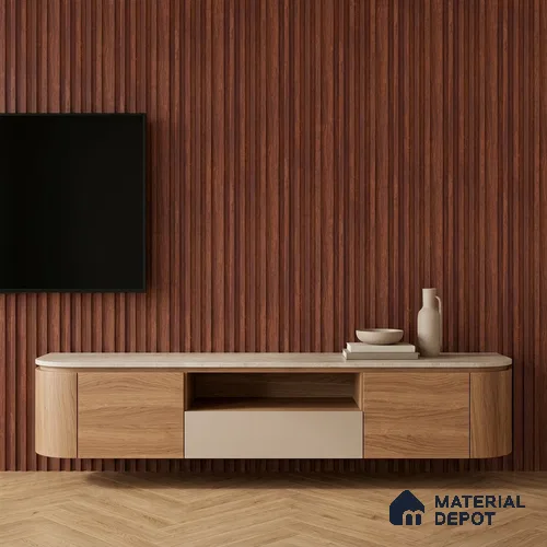Wooden Look PN 06809 9.2 ft x 4.8 inch Charcoal Panel - 12 mm | Suitable for Living Room, Bedroom & TV Cabinet | Width is Subjected to 5% Variation