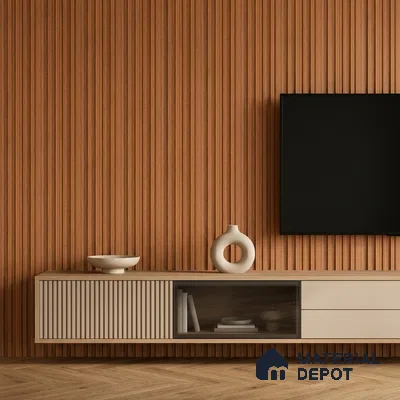 Wooden Look PN 06810 9.2 ft x 4.8 inch Charcoal Panel - 12 mm | Suitable for Living Room, Bedroom & TV Cabinet | Width is Subjected to 5% Variation