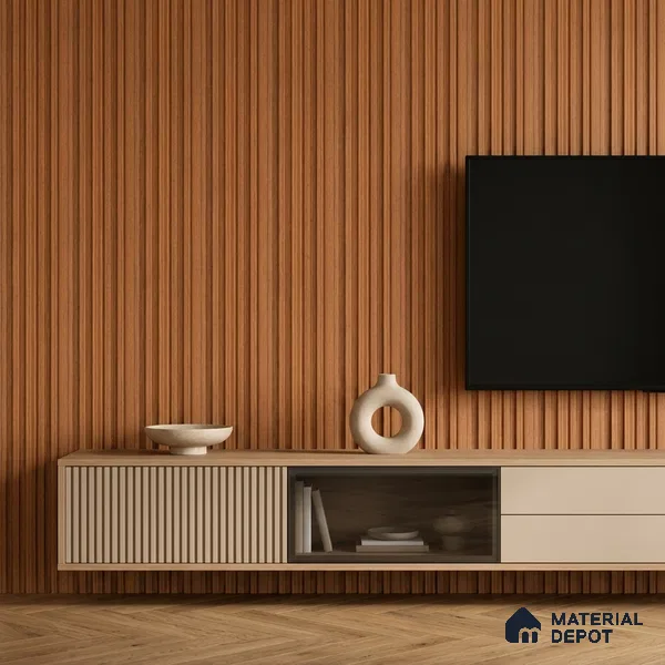 Wooden Look PN 06810 9.2 ft x 4.8 inch Charcoal Panel - 12 mm | Suitable for Living Room, Bedroom & TV Cabinet | Width is Subjected to 5% Variation