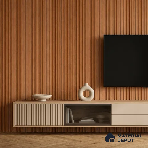 Wooden Look PN 06810 9.2 ft x 4.8 inch Charcoal Panel - 12 mm | Suitable for Living Room, Bedroom & TV Cabinet | Width is Subjected to 5% Variation