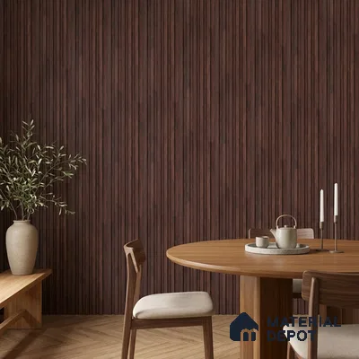 Wooden Look PN 06811 9.2 ft x 4.8 inch Charcoal Panel - 12 mm | Suitable for Living Room, Bedroom & TV Cabinet | Width is Subjected to 5% Variation