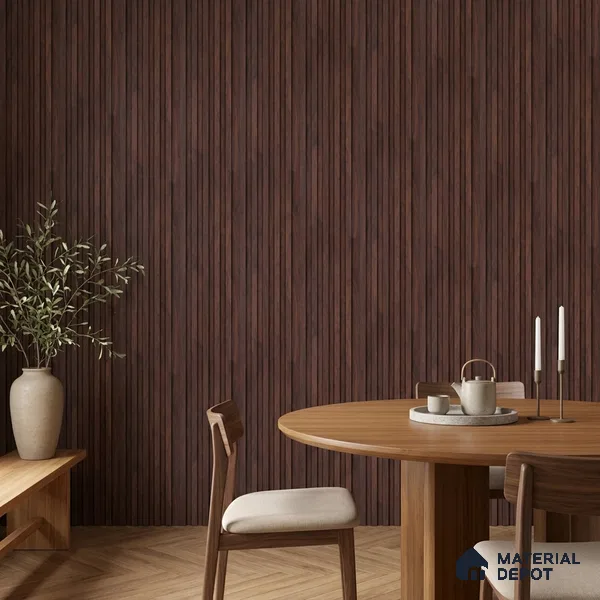 Wooden Look PN 06811 9.2 ft x 4.8 inch Charcoal Panel - 12 mm | Suitable for Living Room, Bedroom & TV Cabinet | Width is Subjected to 5% Variation