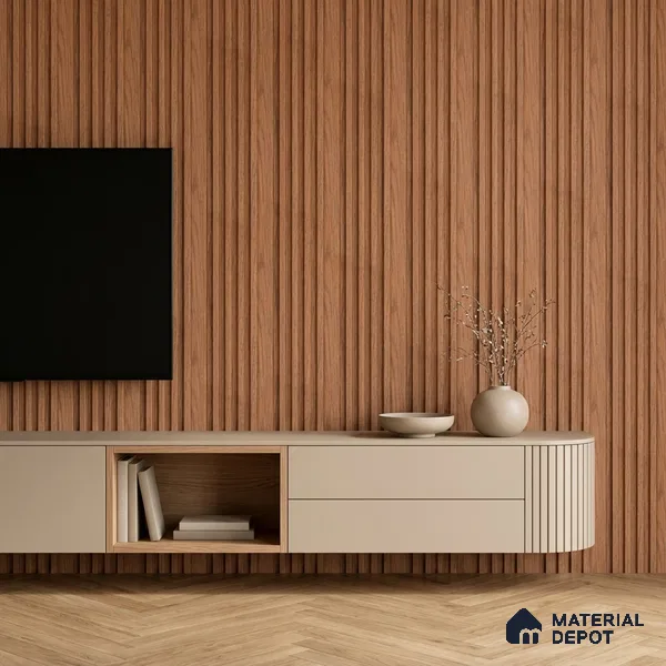 Wooden Look PN 06812 9.2 ft x 4.8 inch Charcoal Panel - 12 mm | Suitable for Living Room, Bedroom & TV Cabinet | Width is Subjected to 5% Variation